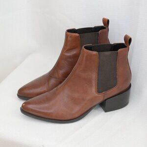 Vagabond Marja Brown Leather Chelsea Ankle Boots Sz 5.5